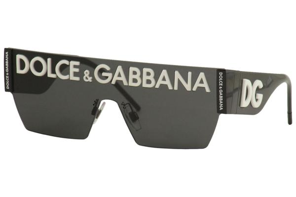 Dolce & Gabbana D&G DG2233 01/87 Black Shield Sunglasses 43mm | JoyLot.com