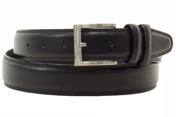  Florsheim Men's Double Stitch Genuine Leather Belt 