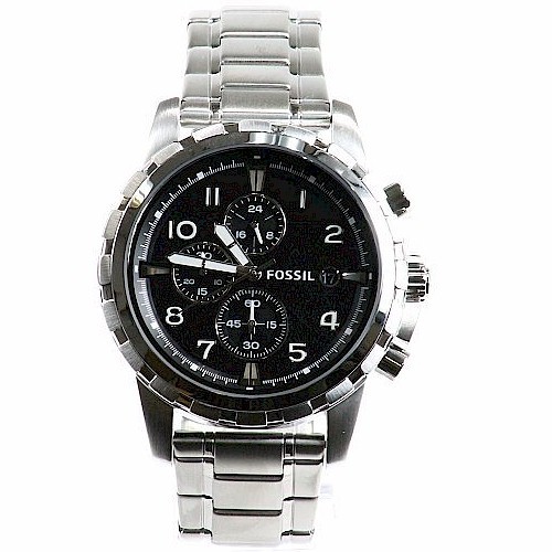  Fossil Men's Dean FS4542 Stainless Steel Chronograph Analog Watch 