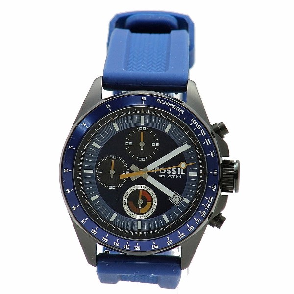 Fossil Men's Decker CH2879 Blue Chronograph Analog Watch | JoyLot.com