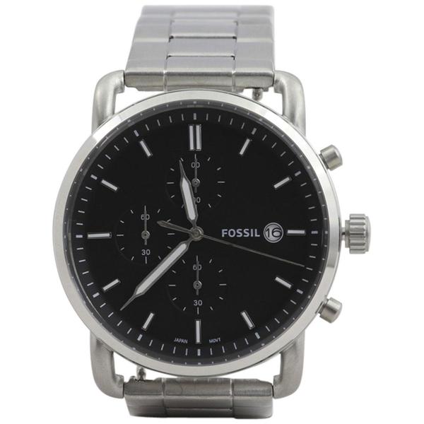  Fossil Men's FS5399 Silver Stainless Steel Chronograph Analog Watch 