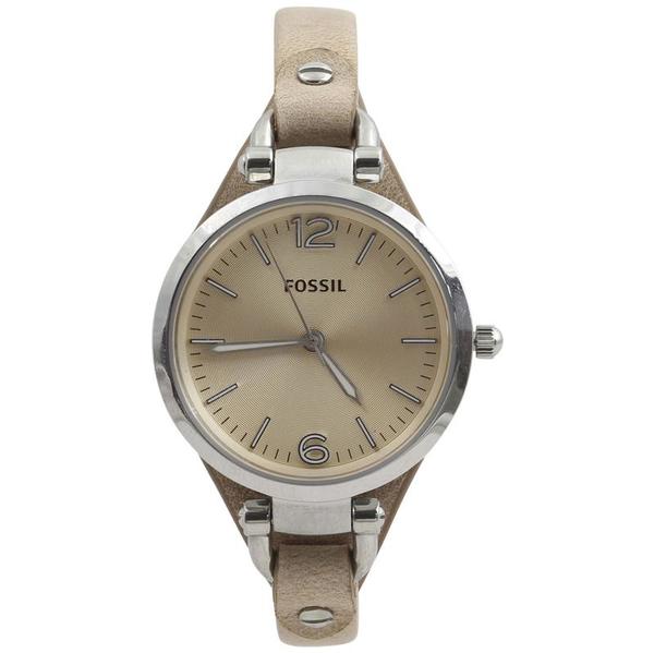  Fossil Women's ES2830 Silver Stainless Steel Analog Watch 