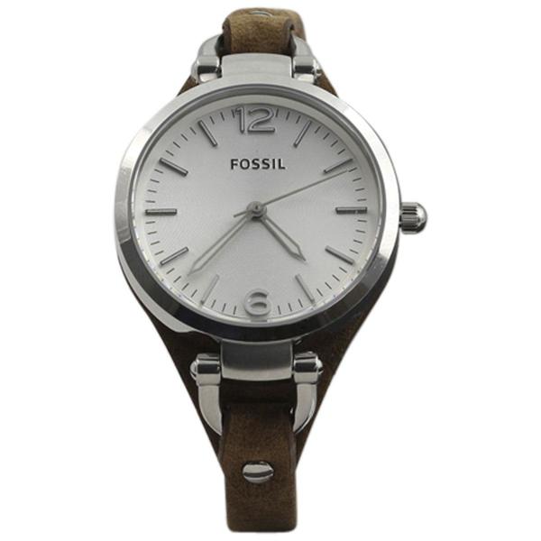  Fossil Women's ES3060 Silver Stainless Steel Analog Watch 