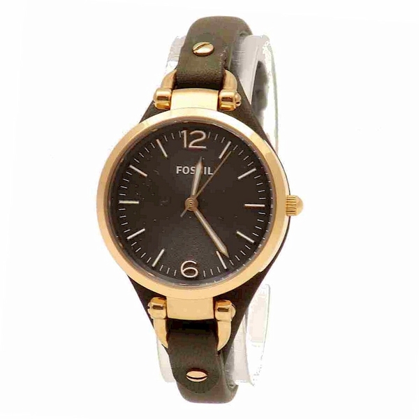  Fossil Women's Georgia ES3077 Rose-Gold Tone Analog Watch 