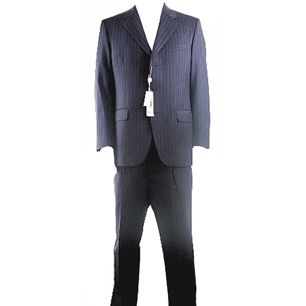 Gianfranco Ferrre Suit Men's 3-buttons Navy/Stripes Wool 1-Back Vent