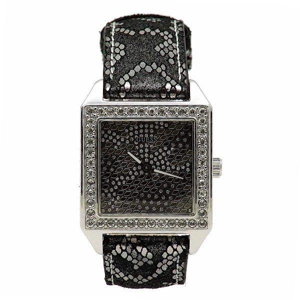  Guess Women's Classic Glamour U0050L1 Gunmetal Python Print Watch 