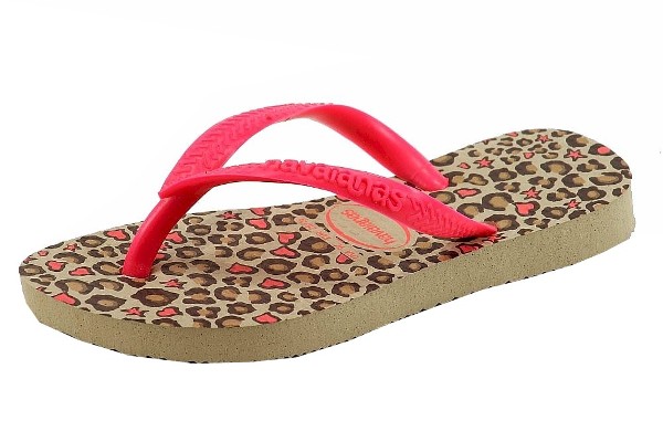  Havaianas Girl's Slim Print Sand Grey Fashion Flip Flops Sandals Shoes 