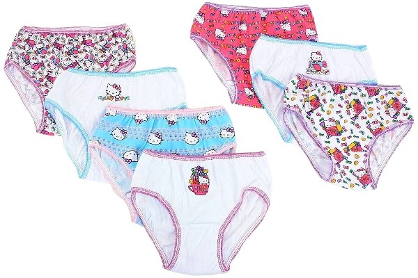  Hello Kitty Girl's 7-Pc Assorted Cotton Brief Underwear 