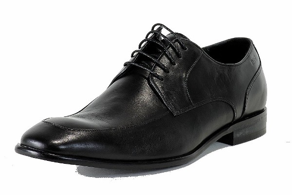  Hugo Boss Men's Fashion Lace Up Mettor Black Leather Dress Shoes 