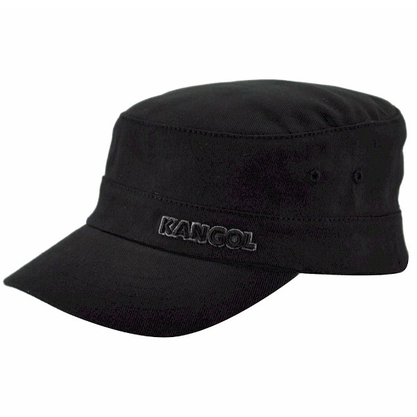  Kangol Men's Cotton Twill Army Cap Black Hat 