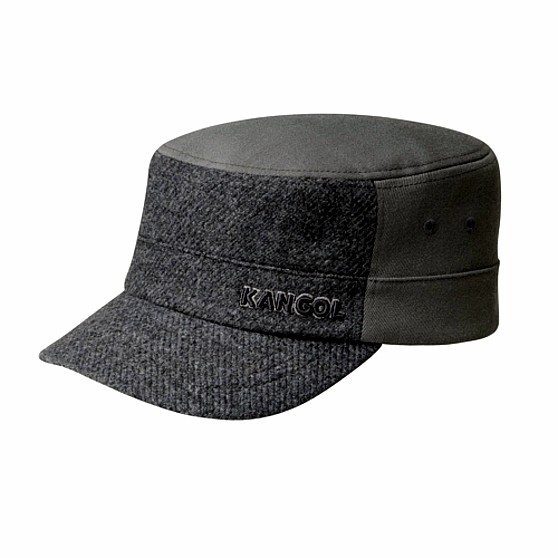  Kangol Textured Wool Army Cap Flannel Flexfit Hat 