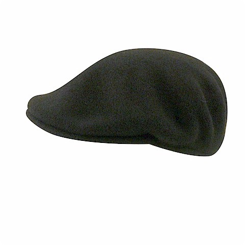  Kangol Wool 504 Black Flat Cap Hat 