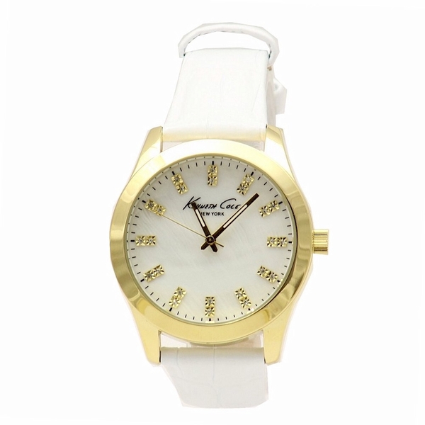  Kenneth Cole Women's KCW2024 Gold-Tone Swarovski Crystals Analog Watch 