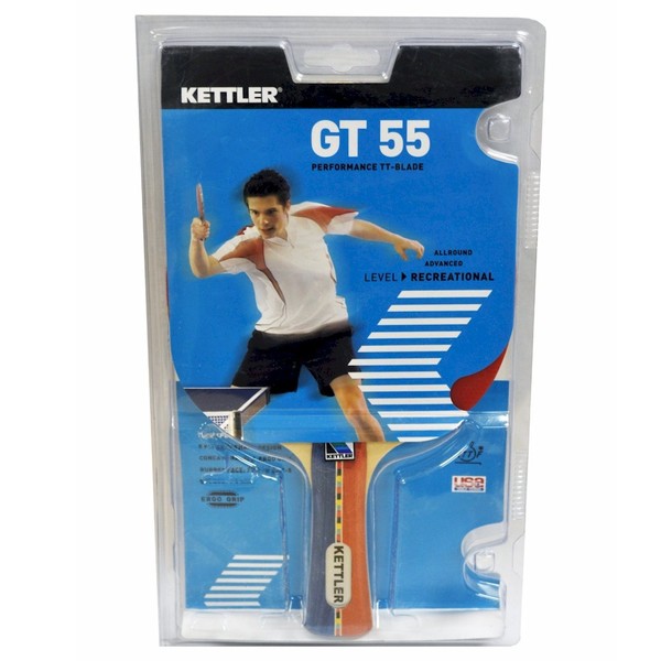  Kettler GT 55 Performance TT-Blade 7206-100 Red/Black Table Tennis Racquet 