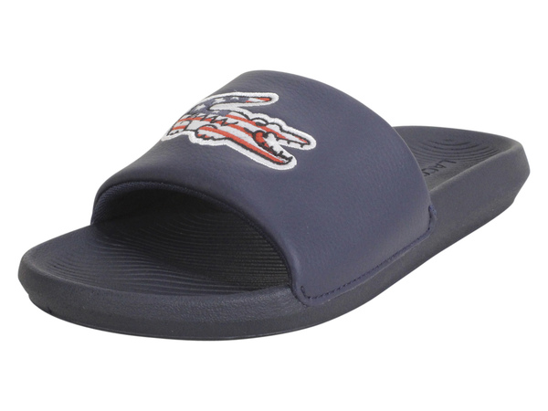 lacoste croco slide sandal