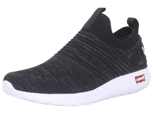 Levis Men's Drifter-KT-Logo Sneakers Slip-On Knit Black/Charcoal Sz. 13 ...