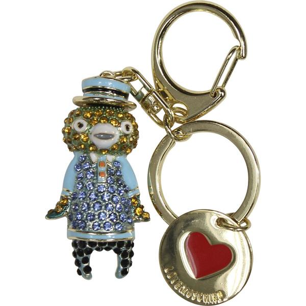  Love Moschino Women's Gold Rhinestone Bear Keyring Handbag Charm Dangle 