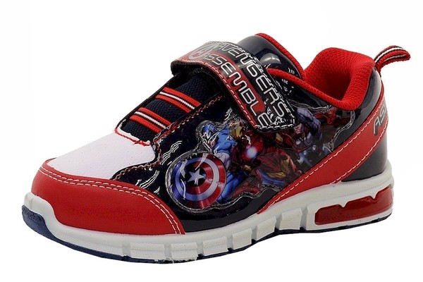  Marvel Avengers Boy's Avengers Assemble Navy/Red/White Light Up Sneakers Shoes 