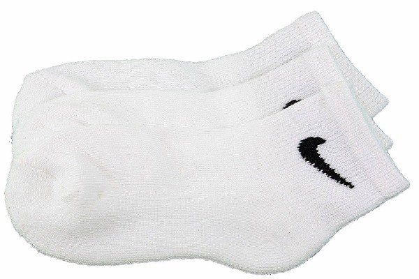  Nike Performance Toddler/Little Boy's 3-Pack White Quarter Socks 