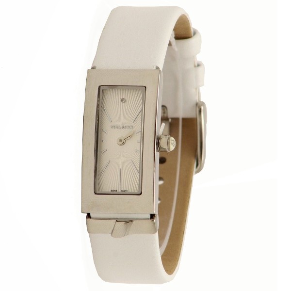  Nina Ricci Women's N054002 White Leather Fashion Analog Watch 