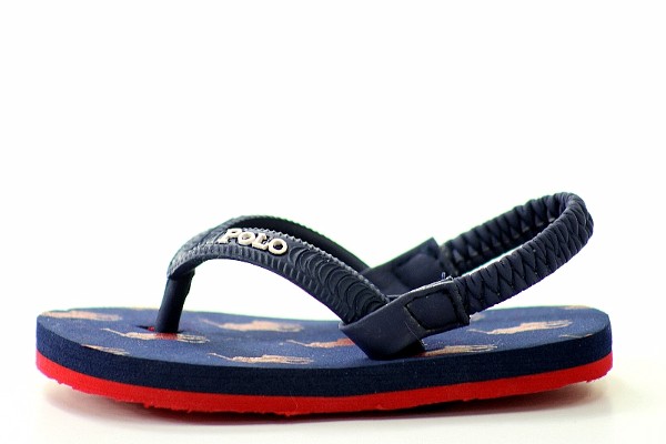  Polo Ralph Lauren Amino Boys Infant Navy/Red Sandals Shoes 25918 