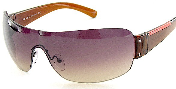  Prada SPS 07F SPS07F 4AN-6S1 Brown Sunglasses 