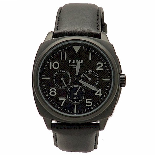  Pulsar Men's PP6085 Black Chronograph Sport Watch 