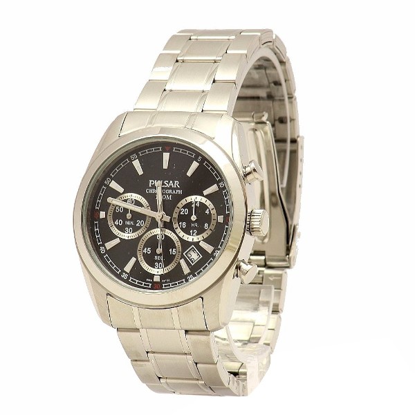  Pulsar Men's PT3123X Silver Analog Chronograph Watch 