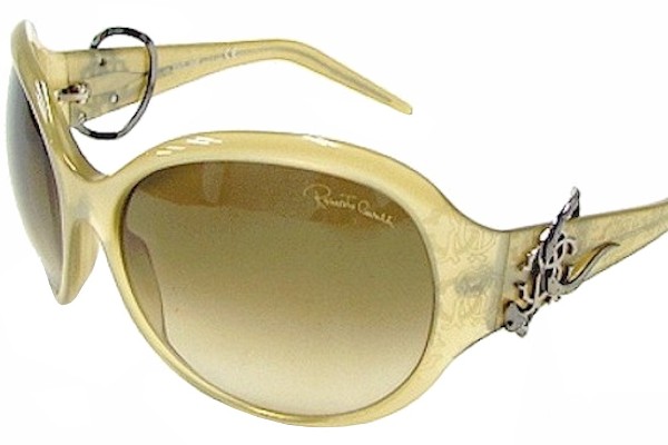  Roberto Cavalli Women's Penelope 395S 395/S 115 Beige/Ruthenium Sunglasses 63mm 