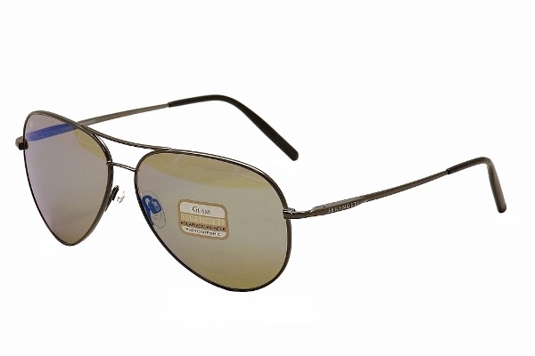  Serengeti Medium Pilot 8265 Shiny Dark Gun/Mirror Blue Polarized Sunglasses 