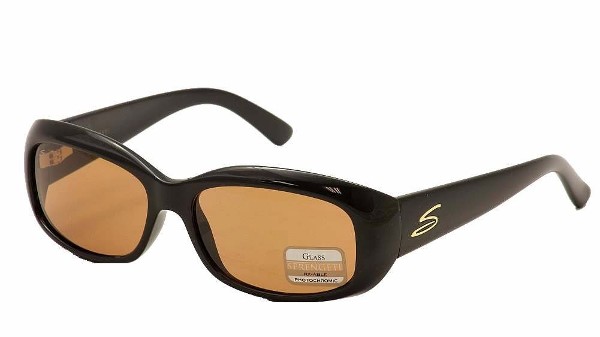  Serengeti Women's Bianca 7409 Shiny Black Oval Sunglasses 