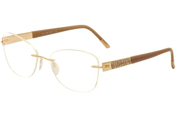  Silhouette Eyeglasses Starlight 4538 6052 23KT Rose Gold Plated Optical Frame 