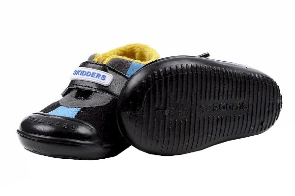  Skidders Boy's Skidproof Sneakers Casual Sport Black/Blue Shoes XY8815 