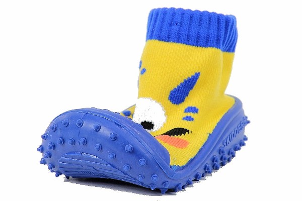  Skidders Boy's Skidproof Sneakers Monster Tongue Yellow Shoes XY3159 