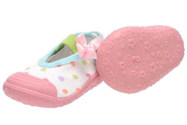  Skidders Girl's Skidproof Mary Jane Pink Polka Dot Shoes XY4518 