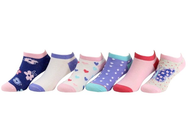  Stride Rite Toddler/Little/Big Girl's 6-Pairs Dainty Dellah Light Pink Socks 