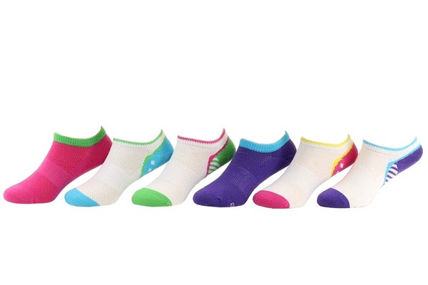  Stride Rite Toddler/Little/Big Girl's 6-Pairs Allie-May Athletic Low-Cut Socks 