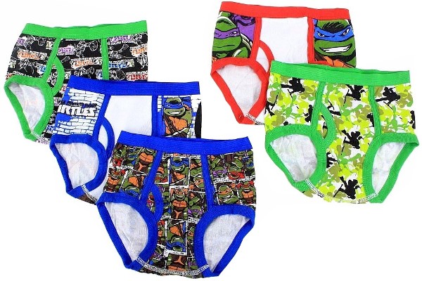  Teenage Mutant Ninja Turtles Boy's 5-Pc Assorted Cotton Brief Underwear 