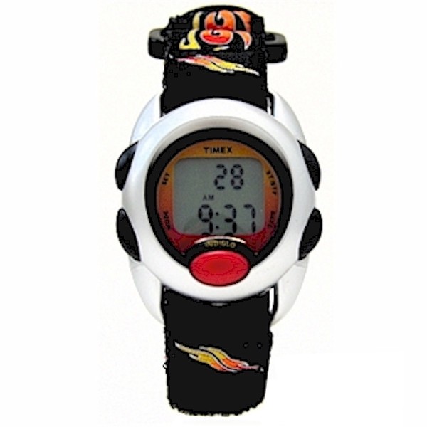  Timex Boy's T78751 Flames Indiglo Digital Alternative Closure Strap Watch 