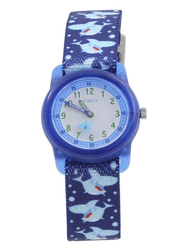  Timex Boys's TW7C13500 Time Machines Blue Shark Analog Watch 