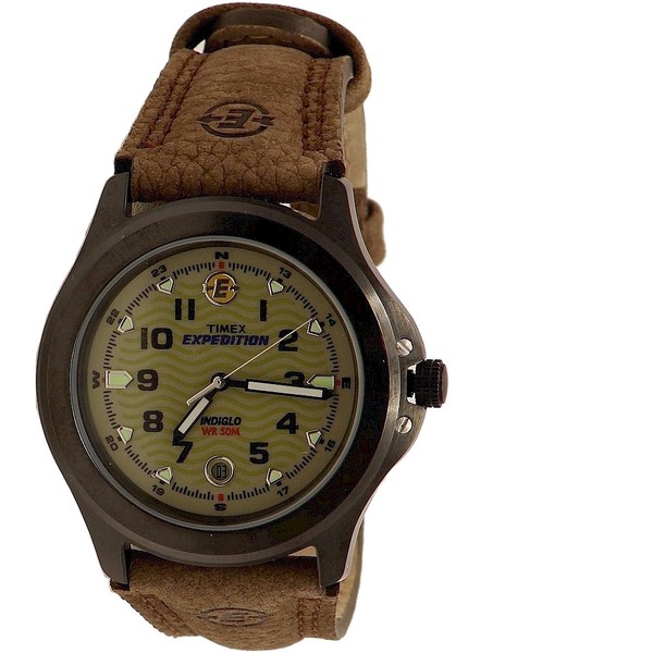  Timex Men's Expedition Field T470129J Black/Brown Analog Watch 