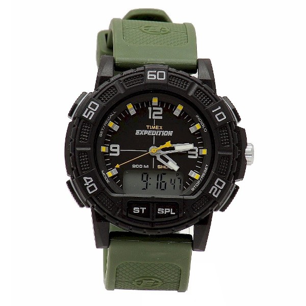  Timex Mens T499679J Expedition Double Shock Green Digital/Analog Watch 