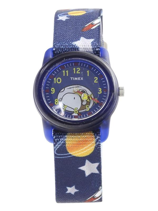  Timex TW2R41800 Time Machines Peanuts Collection Snoopy/Blue Space Analog Watch 