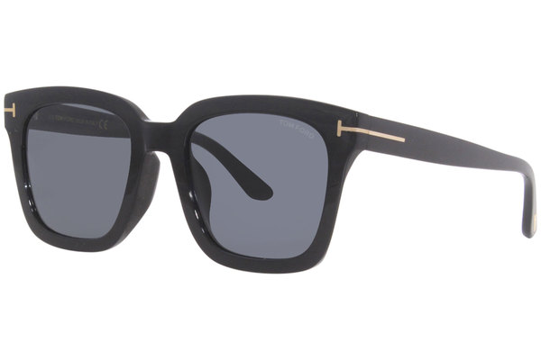 Tom Ford TF892-K 01A Sunglasses Women's Black/Blue Square Shape 56-22-145