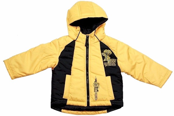  Transformers Toddler Boy's Bumblebee Yellow Full Zip Hooded Jacket 