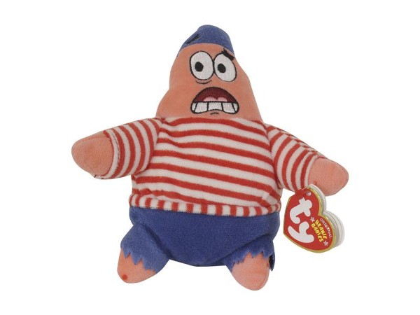  TY SpongeBob Squarepants First Mate Patrick Star Plush Beanie Buddy 8 