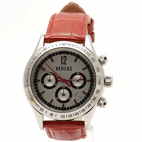  Versus By Versace Cosmopolitan SGC030012 Red Chronograph Analog Watch 