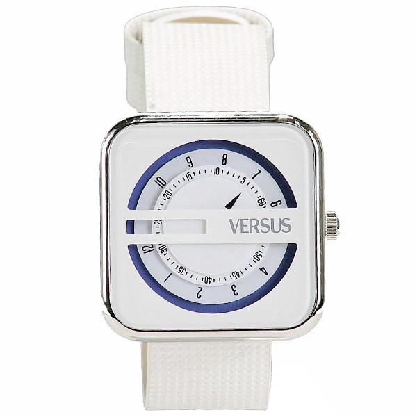  Versus By Versace Kyoto SGH04 White Leather Analog Watch 