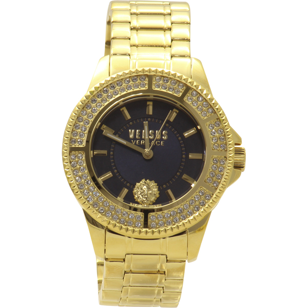  Versus By Versace Women's Tokyo SGM270015 Yellow Gold/Blue Analog Watch 