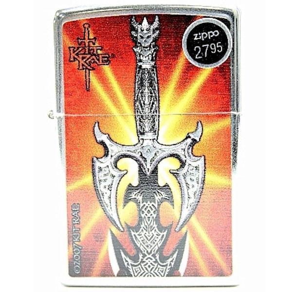  Zippo 24788 Kit Rae Kilgorin Sword Silver Lighter 